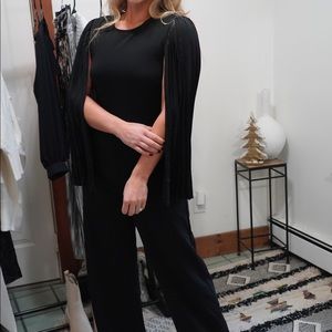 NY&Co. jumpsuit with pleated cape sleeves and wide leg pants